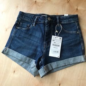 BRAND NEW ZARA HIGH RISE JEANS SHORTS